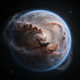 elemental nebula encasing a planet
