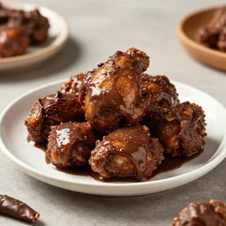 a professional food photographer of chocolate chicken