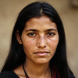 a beautiful female's portrait, natural look, skin texture, detailed, by steve mccurry,