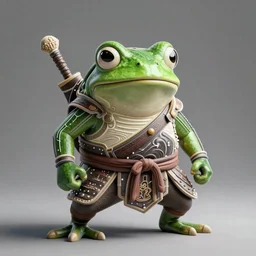 portrait of an anthropomorphic frog warrior, path traced, highly detailed, high quality, digital painting, alena aenami, lilia alvarado, shinji aramaki, karol bak, alphonse mucha, tom bagshaw