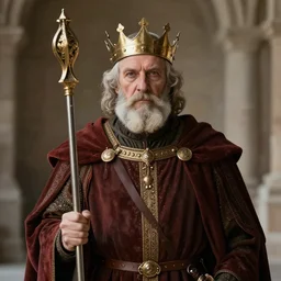 portrait of a medieval old king, 8 k
