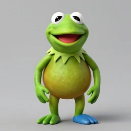 kermit the frog as mr. potato head style of banksy