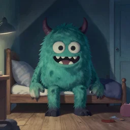creepy monster under the bed