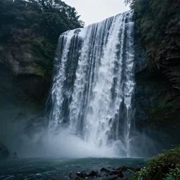 a waterfall of fear, void, non - euclidean, intricate