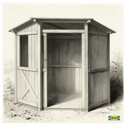 IKEA catalogue photo of a shed, by Gustav Dore