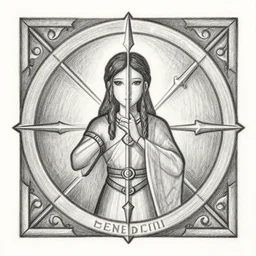 gigachad benediction, pencil art, iconography