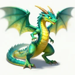 viper dragon portrait, turquoise and green - yellow color scheme, dynamic shadows, dynamic colors, trending on artstation, 4 k