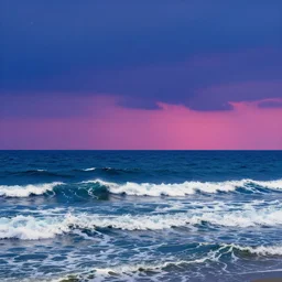 Ocean waves in a psychedelic dream world. David Hockney. Takashi Murakami. Minimalist.
