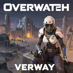 : overwatch. composition : extreme long shot ; knee level. key words : digital art ; detailed ; 4 k. scenery : the military fortress of outer heaven ; circa 1 9 9 5. details : at night.
