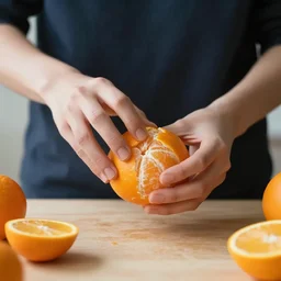 a person made of citrus
