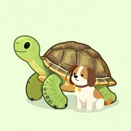 a tortoise fused with a dog