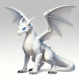 blue eye white dragon, full body concept, by beksinski