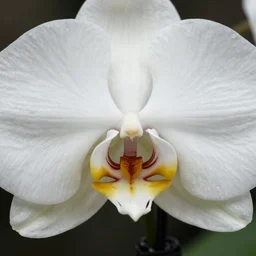 An orchid textured with pale Caucasian skin, 4k, close-up