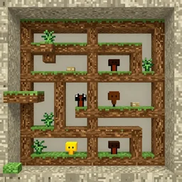 diagram for the minecraft cave network where 2 pac is hiding