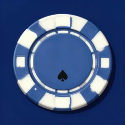 a frontal drawing of a poker chip with a dark blue background by inio asano, beeple and james jean, aya takano color style, 4 k, super detailed, night sky, digital art