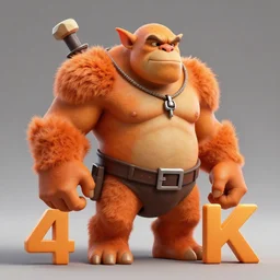 orange orc, 4k, 8k, trending on artstation, artstationHD, artstationHQ, octane render