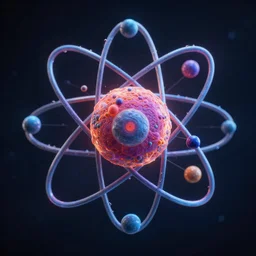 you are best particle physicist in the world. you are knowledgeable and imaginative, you have refined aesthetic sensibility and you also know how to communicate your ideas to others. show me the best and most beautiful 3 d representation of the hydrogen atom you can imagine.