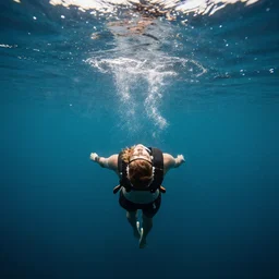 floating towards the screen