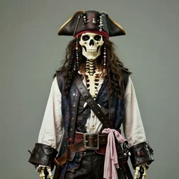perfectly centered portrait, skeleton pirate, highly detailed, accurate, 8 k uhd, character design, candid photography, by greg staples