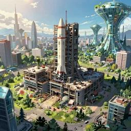 a beautiful hyperdetailed anime illustration of urbex unfinished building industrial architecture abandoned missile launch facility building city nature by neil blevins, apocalyptic sunlight retrowave made of glass fisheye futuristic forest wilderness bioshock alien sci - fi, archdaily, wallpaper, highly detailed, trending on artstation.