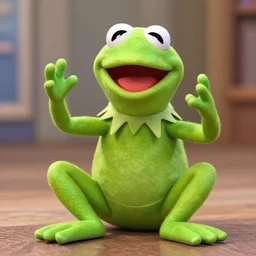 kermit the frog shaking in enthusiasm