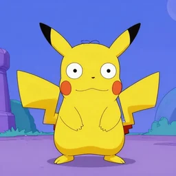 screenshot from the simpsons pikachu episode