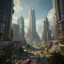 in an atompunk city, highly detailed, 4k, HDR, award-winning, octane render, artstation