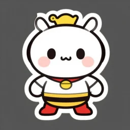 cute miss mascot marill marill marill super hero sticker art, cronobreaker, beeple game icon