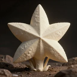 a beautiful unique flower from another planet, high octane render, detailed, texture, great lighting ivory star