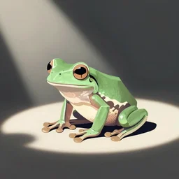 Amazon tree frog, minimalist illustration