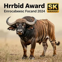 a hybrid of a buffalo and a tiger, photography, award - winning, 8 k