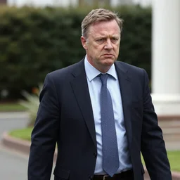 Scott Morrison looking sheepish as he leaves Engadine McDonalds (1997)