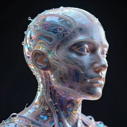 liquid intricate sculpture by machine learning design structure hq, holographycs machine learning human deep web, realistic color palette ; cyberspace reality, 8 k render cinema 4 d super resolution photo, moovie frame hd 8 k, upscale detailed photo, 3 d art, hyperrealism, volumetric light and texture artstation