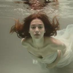 cinestill 5 0 d renaissance portrait of a dreamy epic beautifull of women underwater by liebovitz christy lee rogers. ancient, pale tonal matt