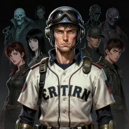 atompunk pilot | | fine detail!! anime!! realistic shaded lighting!! dark scifi award winning illustration portrait of denis coderre in a baseball expos jersey by ilya kuvshinov katsuhiro otomo ghost - in - the - shell, magali villeneuve, artgerm, jeremy lipkin and michael garmash and rob rey