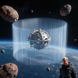 complex alien technology that can create a force field, used to protect a planet from incoming asteroids by hendrick goltzius and michal lisowski
