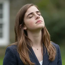 Emma Wattson with her eyes rolled back