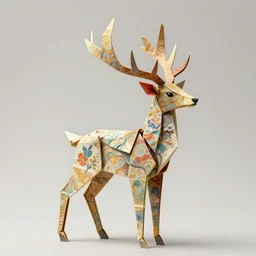 stunning origami deer, colorful, fantasy, intricate, elegant, highly detailed, digital painting, artstation, concept art, smooth, sharp focus, illustration, art by afshar petros and krenz cushart and artem demura and tony sandoval