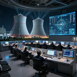 nuclear plant control room, raytracing, octane, global illumination, unreal engine 5