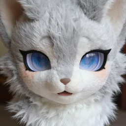 a photo of the intriguing eyes of a fursuiting god, the remainder of this divine form conventiently shielded from view.