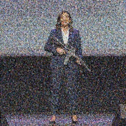 Alexandria Ocasio-Cortez full body portrait, holding AR-15 on stage, realistic 4k