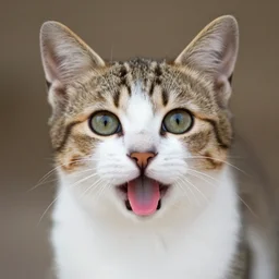 kitten with its tongue out