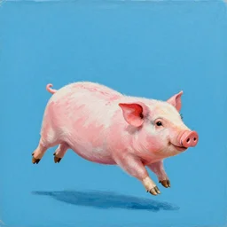 lisa frank flying pigs painting by android jones