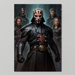 fantasy medieval darth maul, dim light, front game card, marvel comics, dark, intricate, highly detailed, smooth, artstation, digital illustration by ruan jia and mandy jurgens and artgerm and wayne barlowe and greg rutkowski and zdislav beksinski