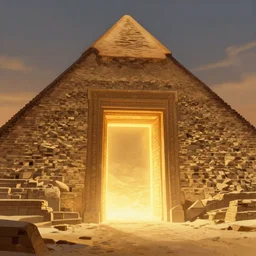 highly detailed environment concept alt art doorway glowing portal in the pyramid finely detailed illustration animation key frame