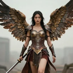photo of a winged female warrior