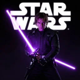 Star Wars a new Jedi purple light saber,movie poster