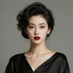a portrait of an elegant lady, avant - garde