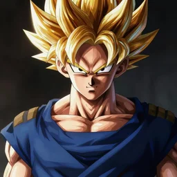 realistic portrait of saiyan god yamoshi