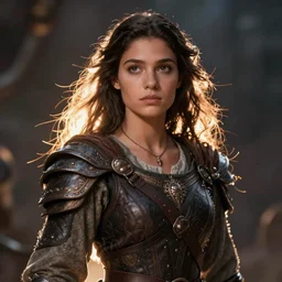 female warrior, dark hair, by luis royo, by disney, by pixar, fantasy, medieval